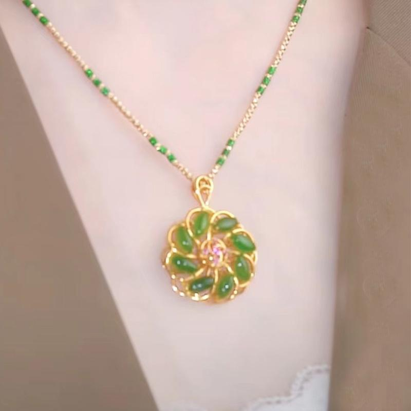 KA01 ซื้อ 68K แถมโบนัส สร้อยคอดอกไม้นําโชคของผู้หญิง เครื่องประดับหญิงไทเทเนียม