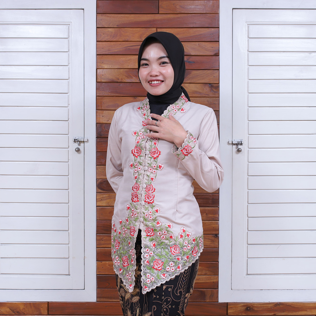 KATUN Padus Kebaya Encim ผสมสีแขนยาว Premium Micro Cotton Elegant สวย