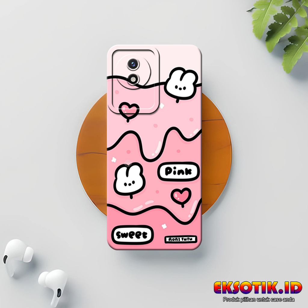 VIVO Y02T กรณี Eksotik.id VIVO Y02T ปลอก VIVO Y02T ซิลิโคนโทรศัพท์มือถือผิวอุปกรณ์เสริม Hardcase Sof