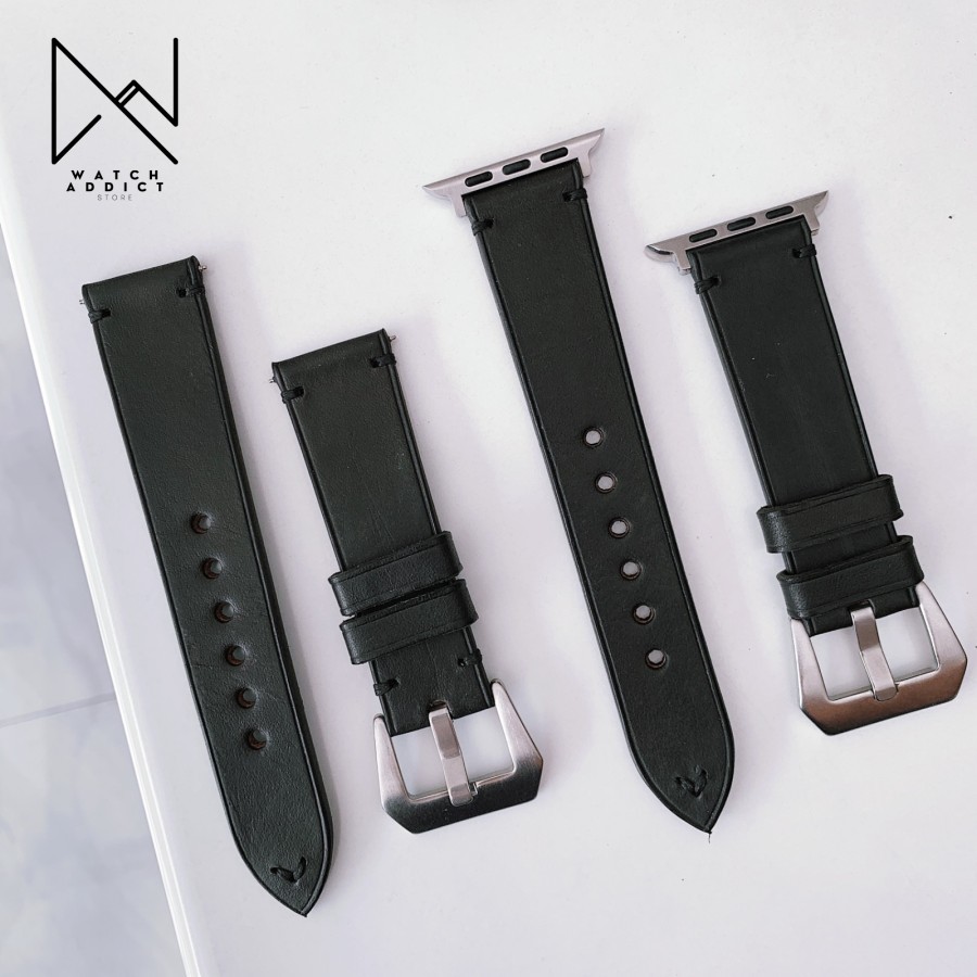 สาย apple Watch iWatch สาย samsung galaxy Watch 22mm IWO หนังแท้ original series 9 8 7 6 5 4 3 2 1 U