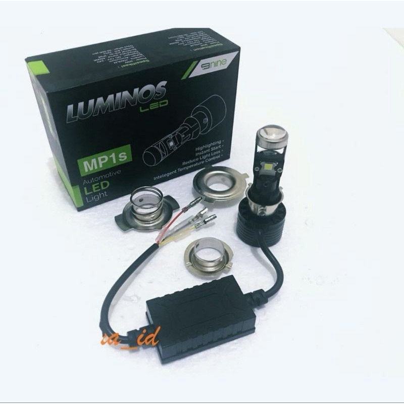 NINE LED LED HEADLIGHT MOTORCYCLE/CAR MP1s PROJECTOR MINI UNIVERSAL SOCKET H4 H7 H6 HI - LOW PROJECT