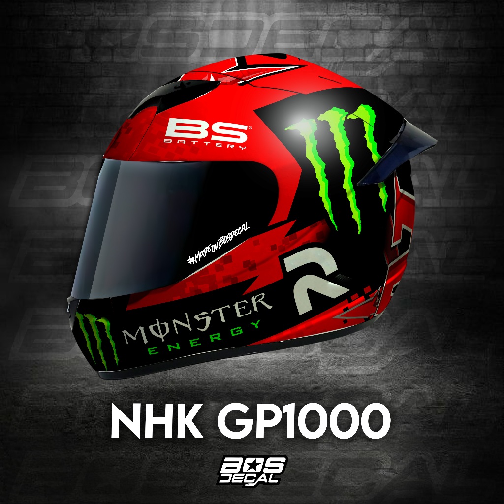 สติ๊กเกอร์รูปลอกหมวกกันน็อค Nhk gp1000, fabio motif 2023, สติ๊กเกอร์รูปลอกหมวกกันน็อค