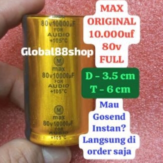 ELCO 10000uf/80v 10000 / 80v 10000uf 80v MAX ORI ความจุ 10000/80v