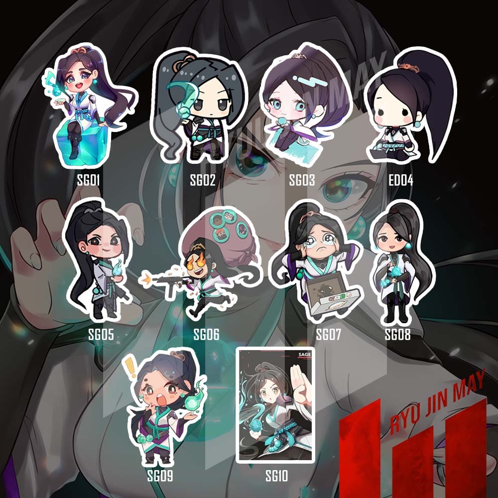 สติ๊กเกอร์อนิเมะ - Valorant - Sage