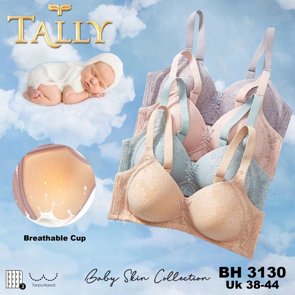 KATUN BH 3130 TALLY BABY SKIN - BH BABY SKIN TALLY 3130 - 3130 Bra BH ไม่มีลวดผ้าฝ้ายผิวเด็กถ้วยโฟมบ
