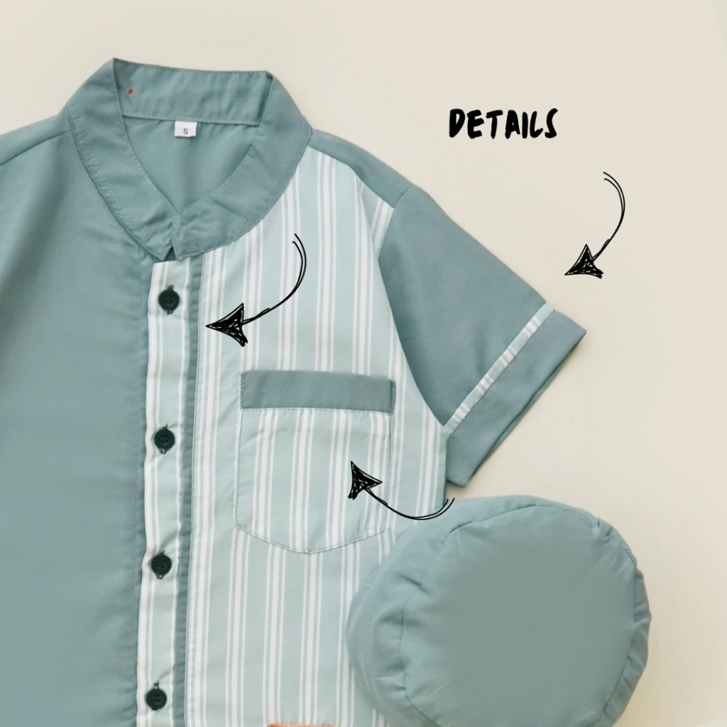 [Ceriakid] Koko Kurta Kids Suit Shirt Pants Peci Canarya 0 1 2 4 5 6 7 8 9 ปี