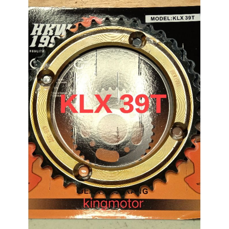 REAR GEAR GEAR GOLD GOLD 39T KAWASAKI KLX 150 THICK STEEL SUPER QUALITY