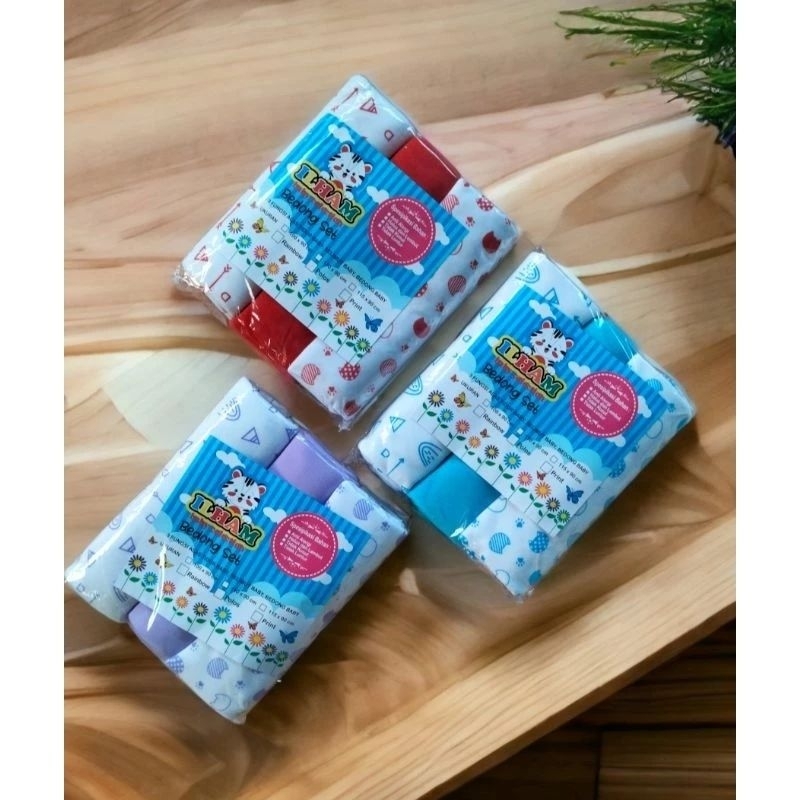 ผ้าห่อตัวสี 3 ชิ้นพร้อม ilham baby SNI motif