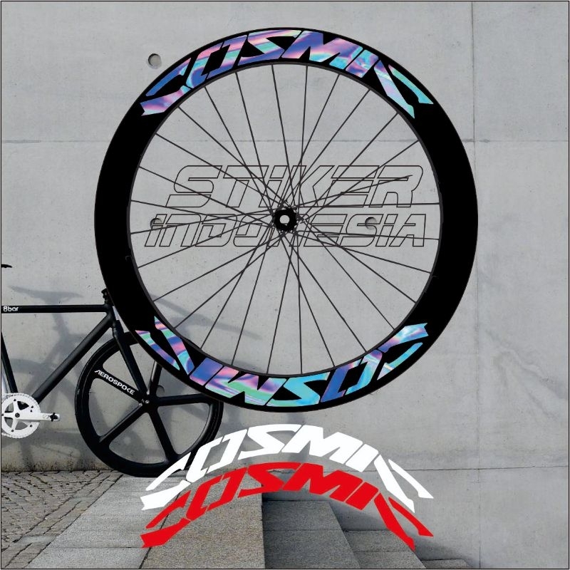 สติ๊กเกอร์ขอบจักรยาน 700c 700c cozmic fixie roadbike COZMIC สติ๊กเกอร์ขอบจักรยาน