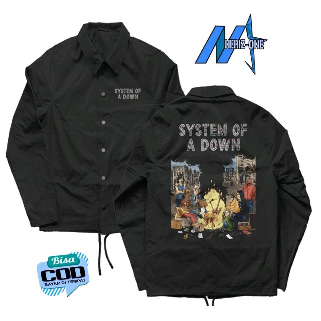 Coach JACKET BAND SYSTEM OF A DOWN | เสื้อกันลม SOAD SYSTEM OF A DOWN WATERPROOF PARACHUE MATERIAL ส