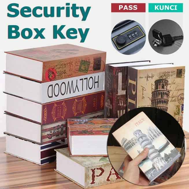 SAFE BOOK PASSWORD & KEY SAFETY BOX SECRET กล่องเก็บของ BOOK HP MONEY GOLD MONEY JEWELRY SECRET SAFE