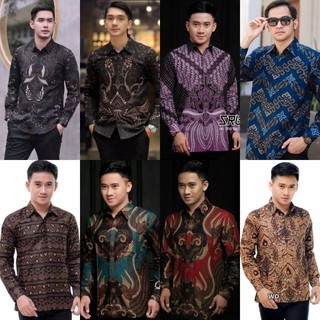 Kemeja Batik Pria Lengan Panjang Motif Bahan Adem Ayem Murah Berkualitas MensBatik