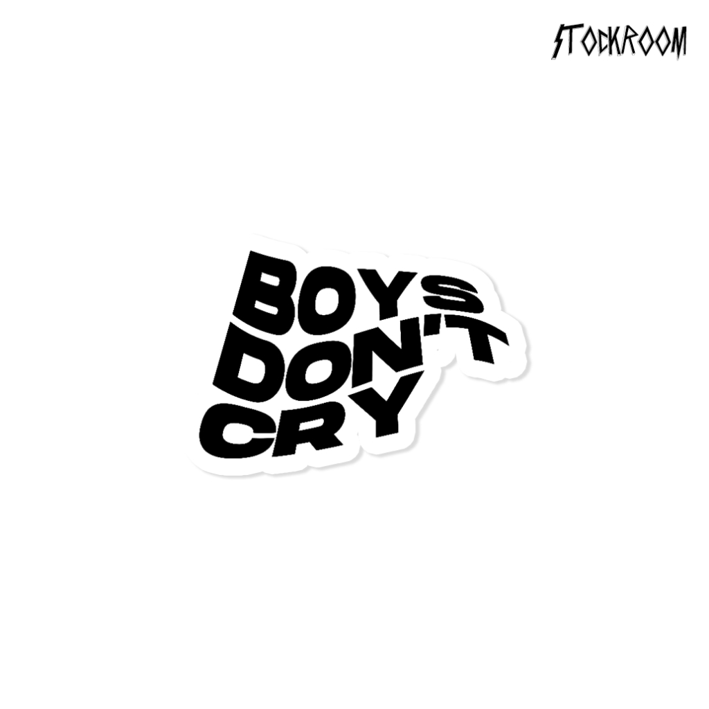 AESTHETIC STICKERS "BOYS DOLT CRY" / สติ๊กเกอร์หมวกกันน็อค กันน้ํา / สติ๊กเกอร์โลหะ / สติ๊กเกอร์ป๊อป / กันน้ํา