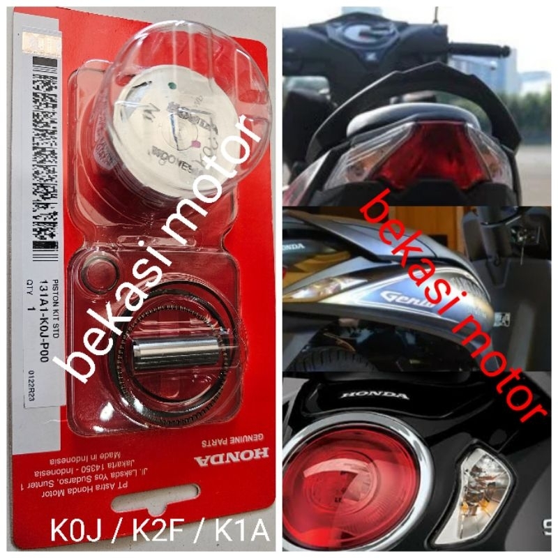 131A1-K0J แหวนลูกสูบชุด honda beat deluxe K1A scoopy K2F GENIO K0J เดิม OS ศูนย์ std