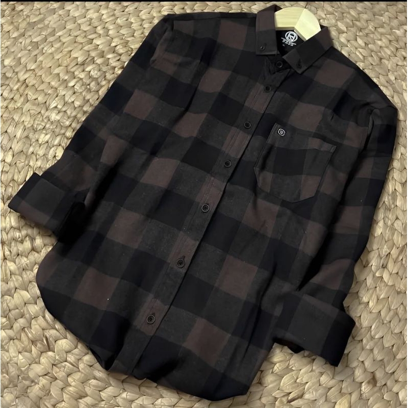 KEMEJA นําเข้าเสื้อ FLANNEL LONG-SLEEVED FLANNEL SHIRTS UNISEX FLANNEL SHIRTS ผู้ชายและผู้หญิงเสื้อ 