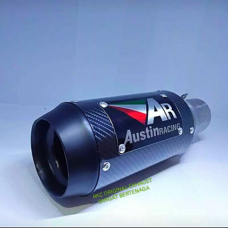 Hitam Austin Carbon Black Racing Exhaust Very Inlet50 mm