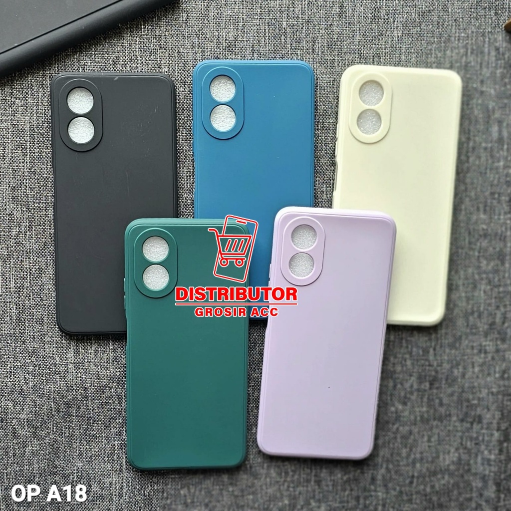 OPPO A18 OPPO A38 4G OPPO A98 5G กรณี MACAROON SQUARE EDGE SOFT CASE LIQUID EDGE OPPO A18 OPPO A38 4