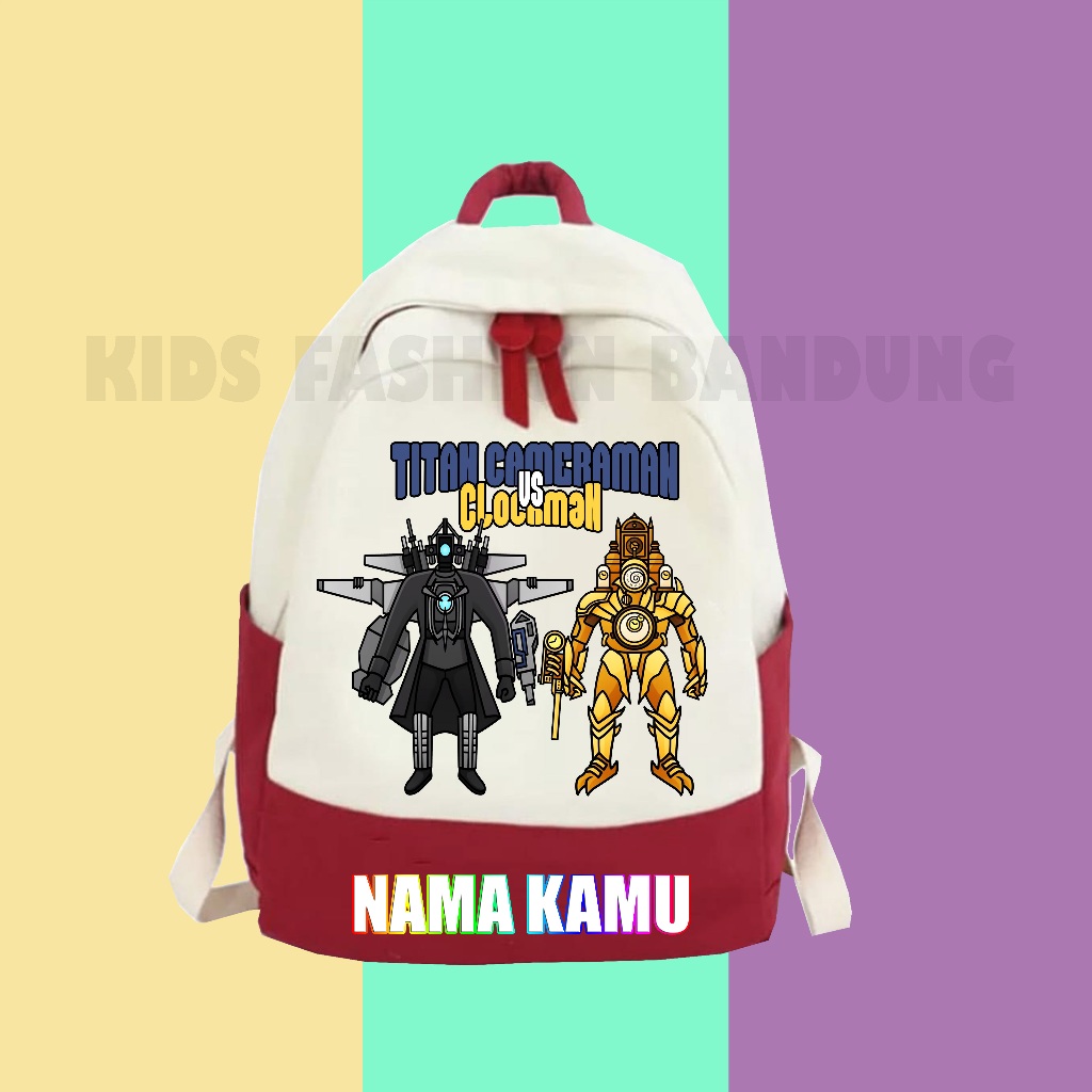 Titan CAMERAMAN VS TITAN CLOCK MAN กระเป๋าเป้เด็ก