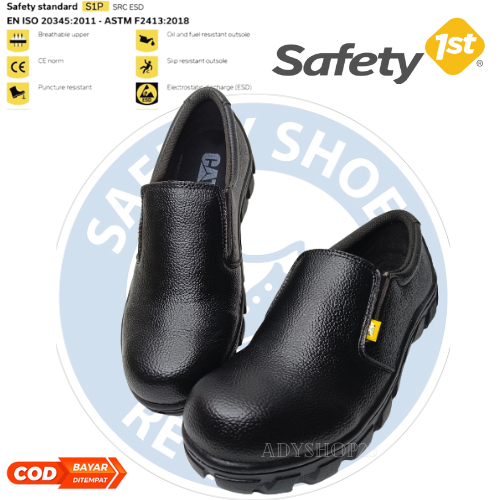 Sepi Mens Steel Toe Slip-On Safety Shoes Sepy Slop Field Work Project Slippers