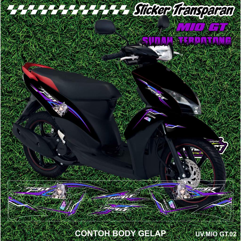MIO GT MOTORCYCLE STRIPING TRANSPARKENT VARIATION SIMPLE LIST ANIME 02 VIRAL