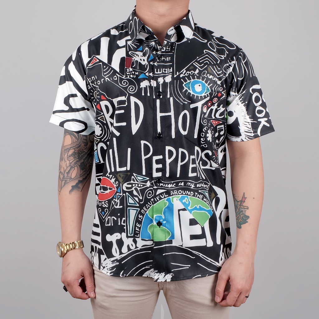 เสื้อเชิ้ตพิมพ์ลายเต็ม KEMEJA RHCP