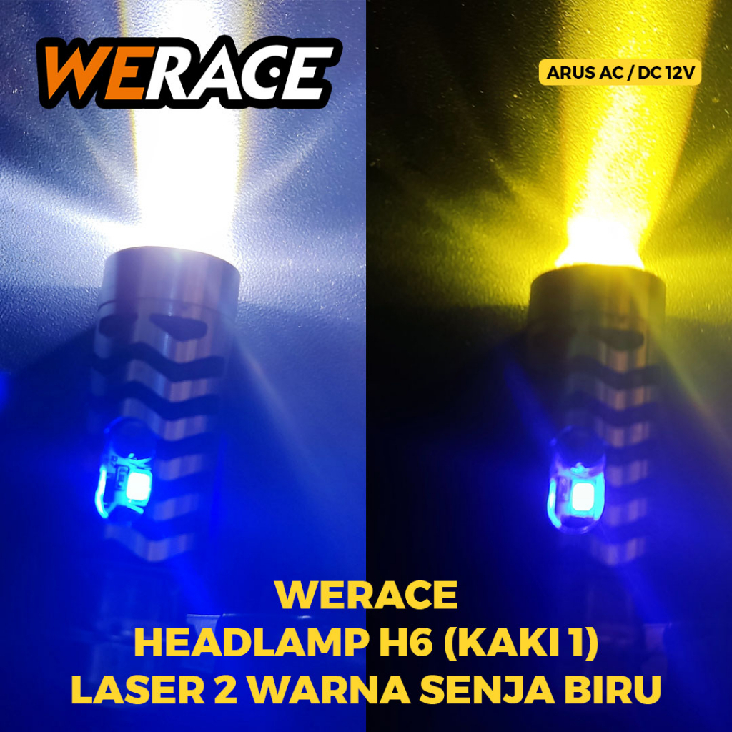 H6 D2 LASER LED LAMP 2 สี TWILIGHT BLUE DUAL COLOR HI LOW WHITE YELLOW DEVIL BLUE