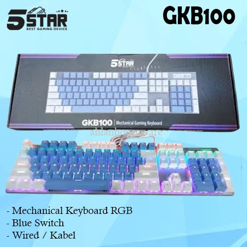 5STAR คีย์บอร์ด MECHANICAL WIRED GKB100