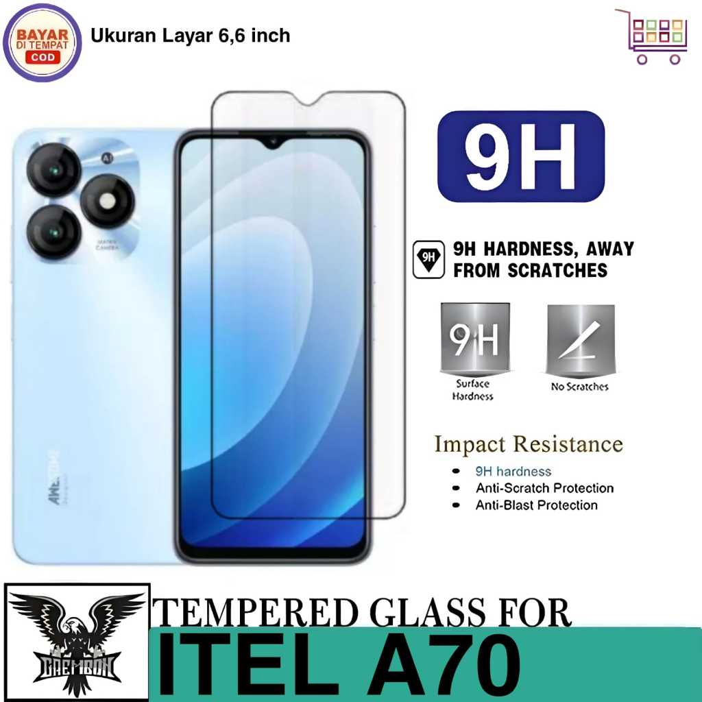 TEMPERED GLASS ANTI-SCRATCH ITEL A70 การ์ดหน้าจอที่ชัดเจน