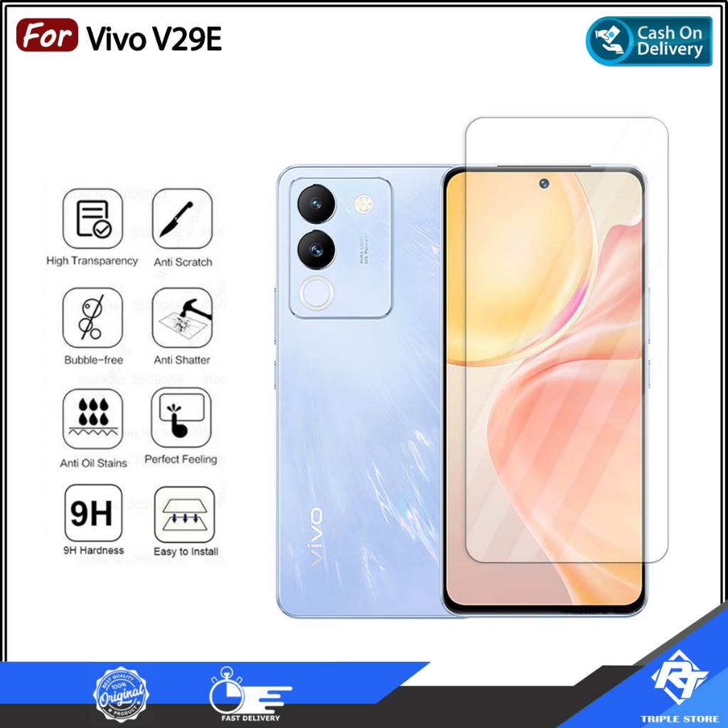 กระจกนิรภัยใสไม่ใช่แบบเต็มหน้าจอ Vivo iQOO Z9 Z9x Z7 Z7x V29E V27E V9 Pro V15 Pro V19 V23 5G V25e V2