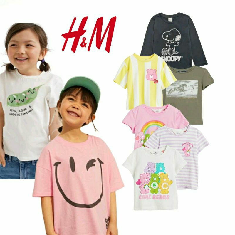 H&M ชม.&ม.&M เสื้อยืดเด็กผู้หญิง / เสื้อยืด HnM Girls& 39; (11⁄2-14Y+)