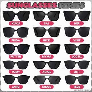 Berry Barton - Kacamata Hitam Kotak Anti UV Trendy Sunglasses BB Series 01