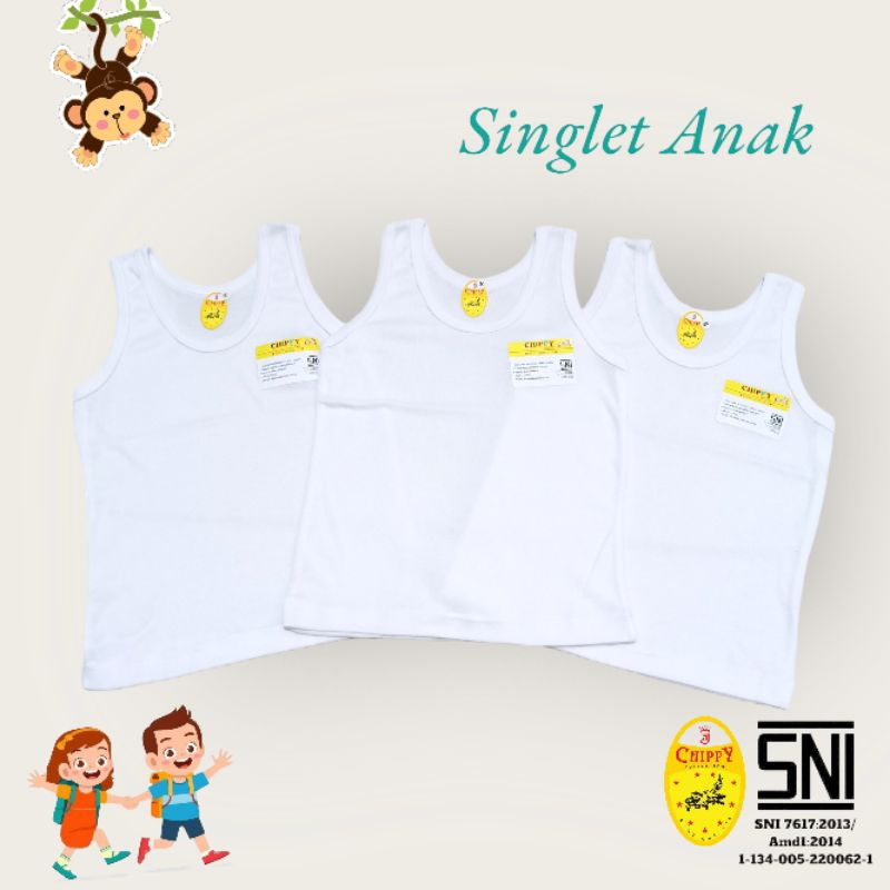 เสื้อกล้ามเด็ก Chippy SNI 3 ชิ้น / เสื้อกล้ามเด็ก SNI Chippy 165P