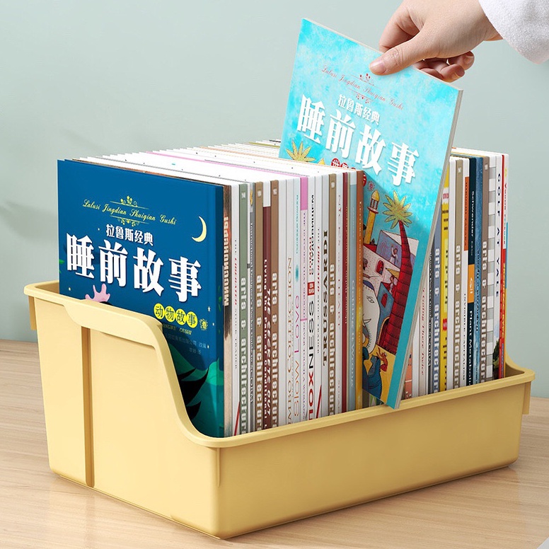 DIRECT ATC.. กรีนแลนด์ ชั้นวางหนังสือพลาสติกพับสก์ท็อปกล่องชั้นวางกล่องแฟ้มเครื่องเขียนอเนกประสงค์กล