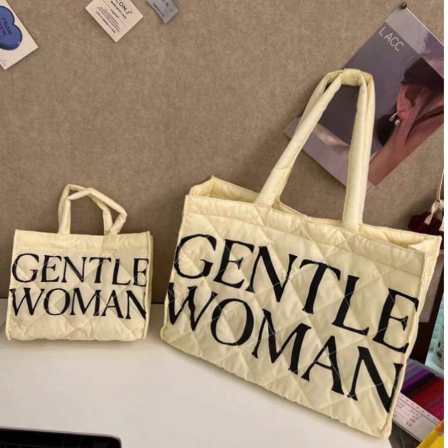 GENTLE WOMAN Puffer Tote Bag / Tote Bag / Gentlewoman Premium Quality Tote Bag / Soft Puffy Bag