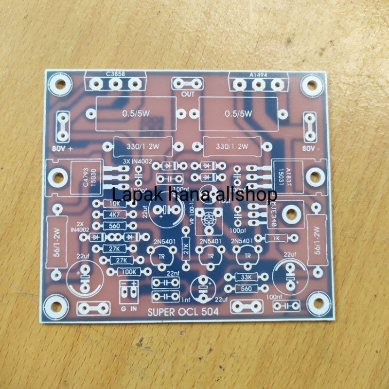 Pcb socl 504 pcb ocl 504 pcb เครื่องขยายเสียง pcb socl 504 pcb ไฟเบอร์ fr4