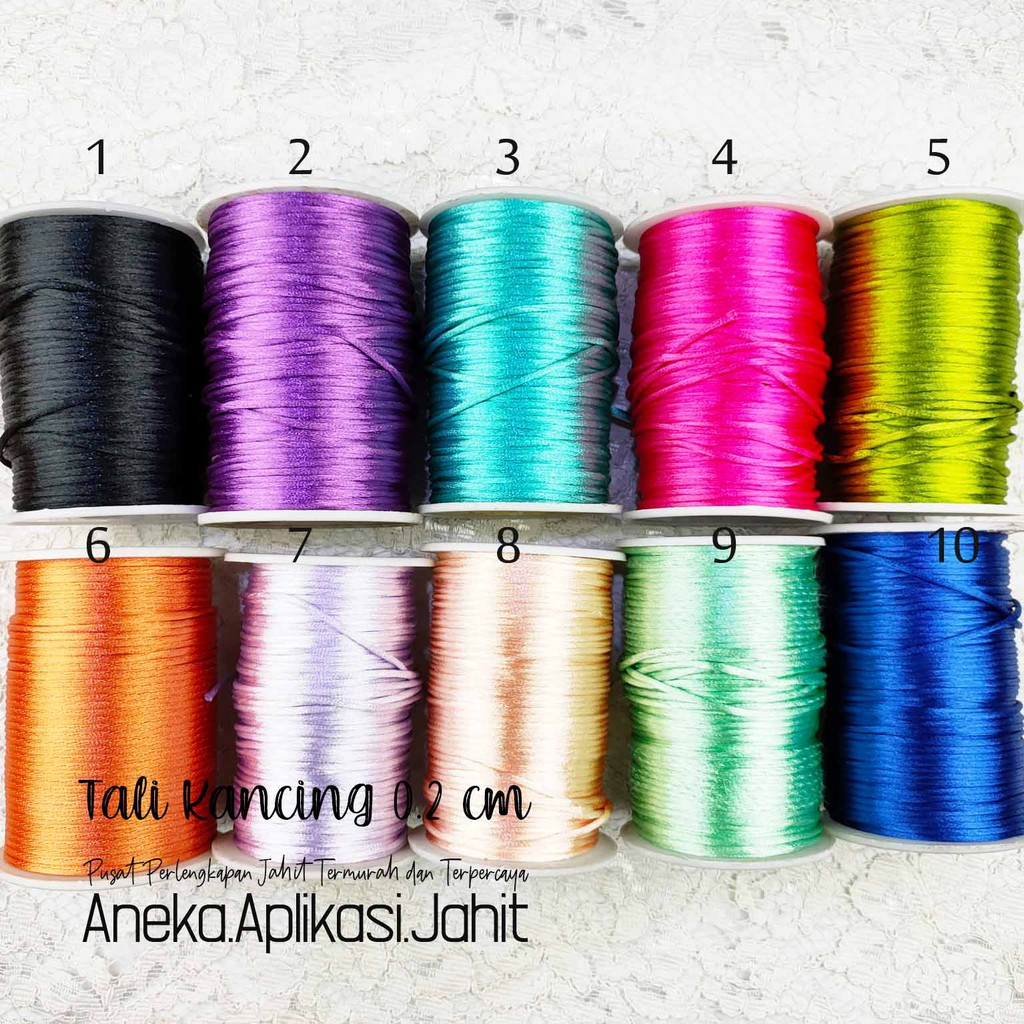 10 เมตร SANGHAI ROPE -/+ 2 MM / SOCKET ROPE / BUTTON ROPE / SHANGHAI ROPE