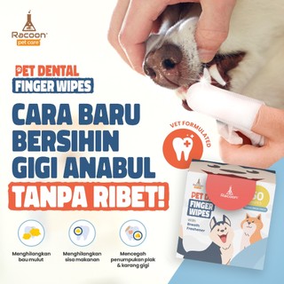 RACOON Pembersih Gigi Anjing & Kucing | Racoon Pet Dental Wipes