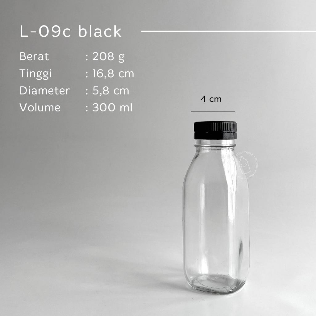 ขวดแก้ว Times Square 300ml 500ml 1 ลิตร - ขวดน้ําผลไม้กาแฟ - กล่อง