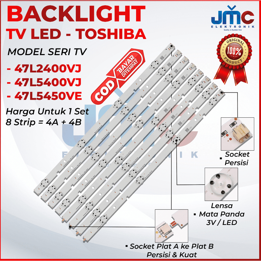 TOSHIBA 47 INCH LED TV BACKLIGHT 47L2400VJ 47L5400VJ 47L2400 47L5400 BL 47IN 47L โคมไฟ
