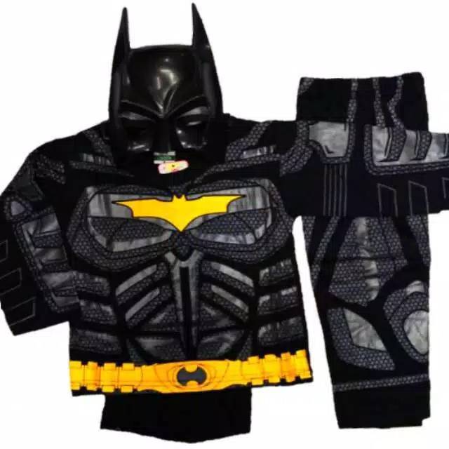 BATMAN ชุดเด็ก LONG SLEEVE COSTUME ฟรีหน้ากาก