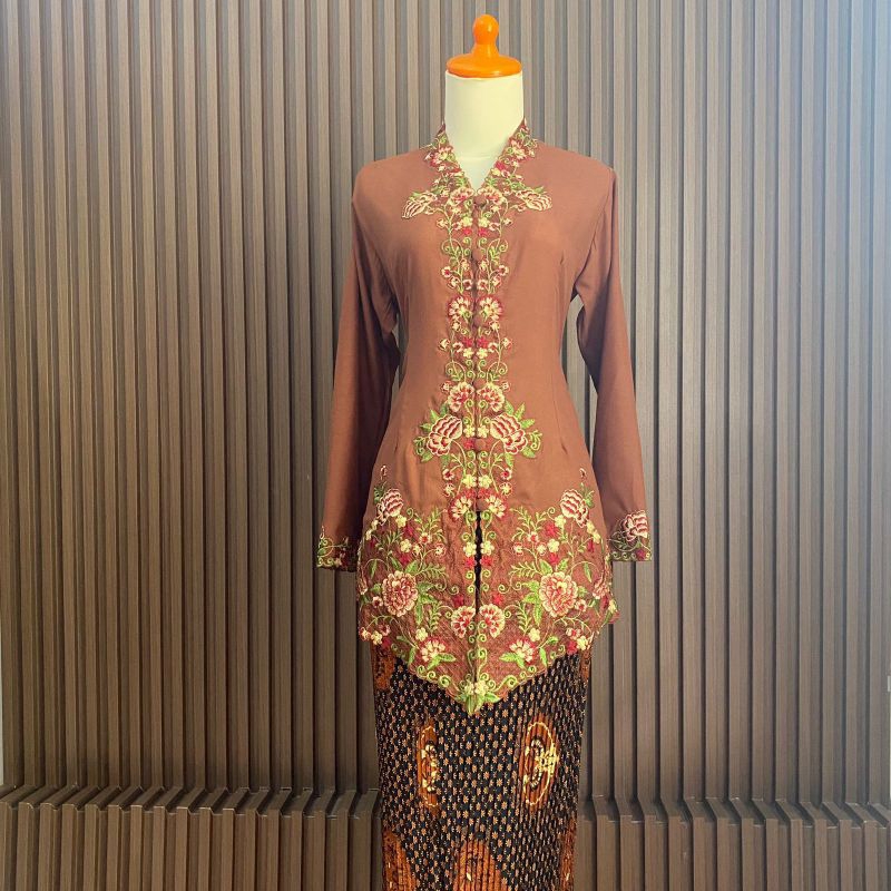 KATUN ล่าสุดปัก Encim Kebaya แขนยาว ผ้าฝ้ายไมโคร ไซส์ 3L, 4L, 5L