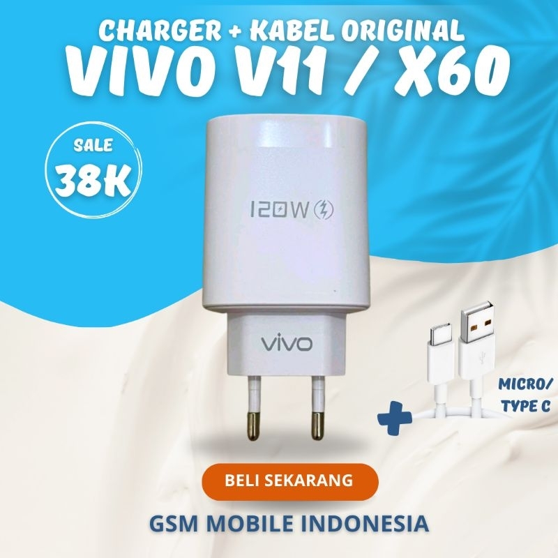 Vivo Fast Charging 9V-2A Charger / Vivo V11 V9 V7 V5 V5max V3max Y95 Y91 Y71 Vivo X60 Pro Micro / Ty