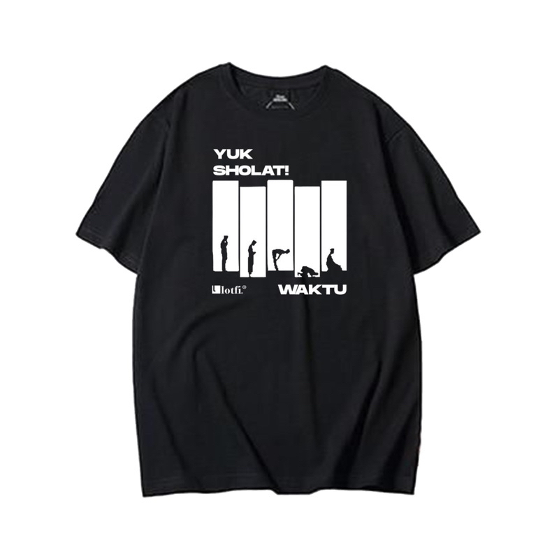 เสื้อยืด HITAM Dawah | เสื้อยืดอิสลาม - เสื้อยืดสีดํา Lets Pray