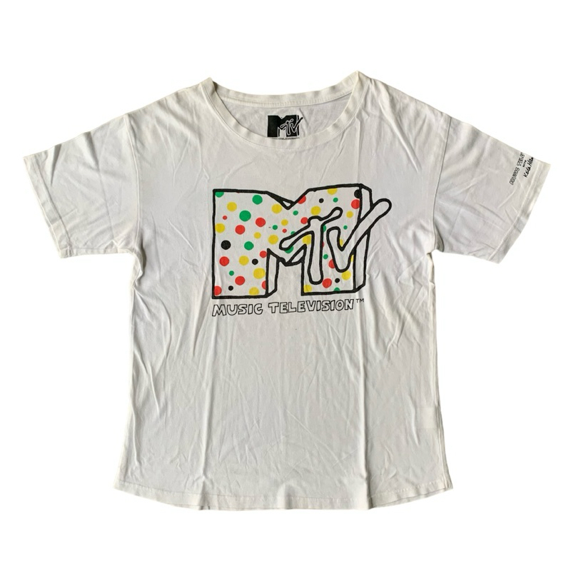 เสื้อยืด พิมพ์ลายศิลปะ Mtv X Keith Haring