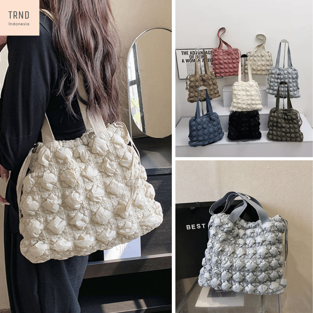 Carlyn Weekender Tote Bag Puffy Bag ผู้หญิงนําเข้าสไตล์เกาหลีนําเข้า Premium TB015