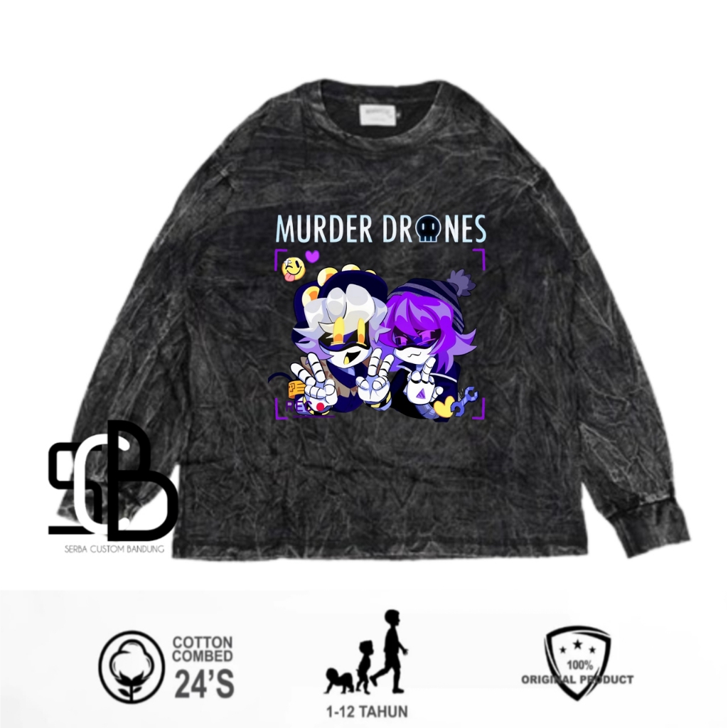 KATUN Murder Drones เสื้อยืดเด็กผ้าฝ้ายล้าง