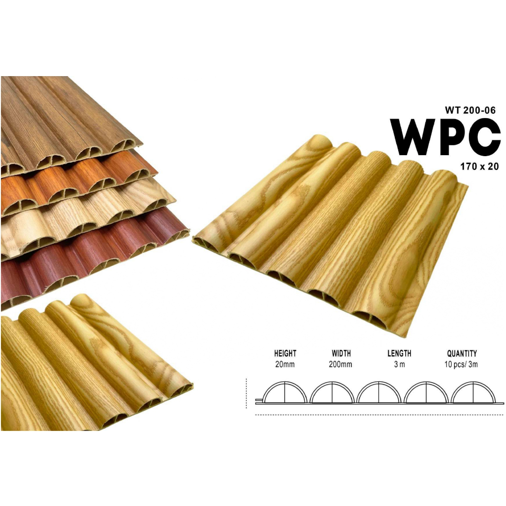 WPC WALL PANEL/WPC CODE WT-200 ใหม่ล่าสุด ROUND MOTIF