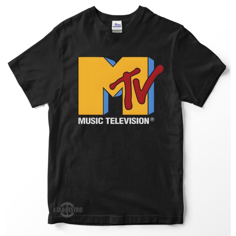 MTV MUSIC TELEVISION เสื้อยืดพรีเมี่ยม สายวินเทจ mtv