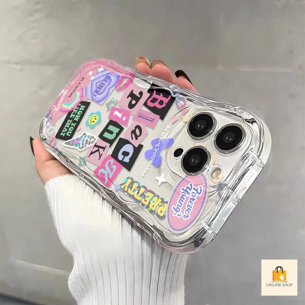 CC63 SFTCASE สีดําสีชมพู PRETTY MOTIF สําหรับ REDMI 14T 5G 14 A3 หมายเหตุ 13 หมายเหตุ 13 PRO 5G A1 2