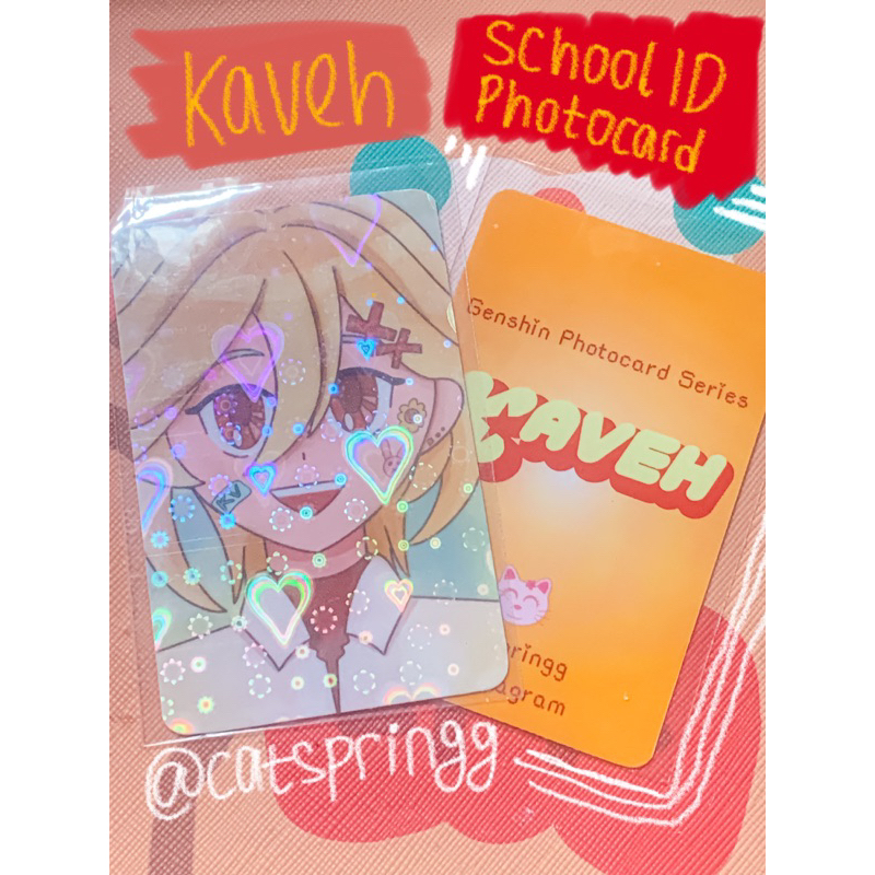Genshin Impact Kaveh School ID photocard โดย catspringg